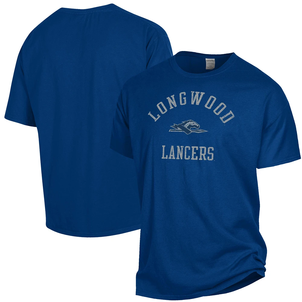 Men's ComfortWash Navy Longwood Lancers Arch Logo Garment Dyed T-Shirt