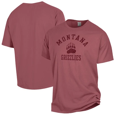 Men's ComfortWash Maroon Montana Grizzlies Arch Logo Garment Dyed T-Shirt