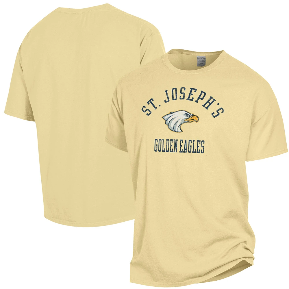 Men's ComfortWash Gold St. Joseph's College Long Island Golden Eagles Arch Logo Garment Dyed T-Shirt