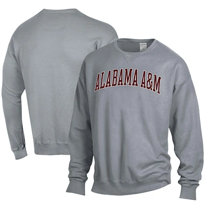 Men's ComfortWash Gray Alabama A&M Bulldogs Garment Dyed Pullover Sweatshirt