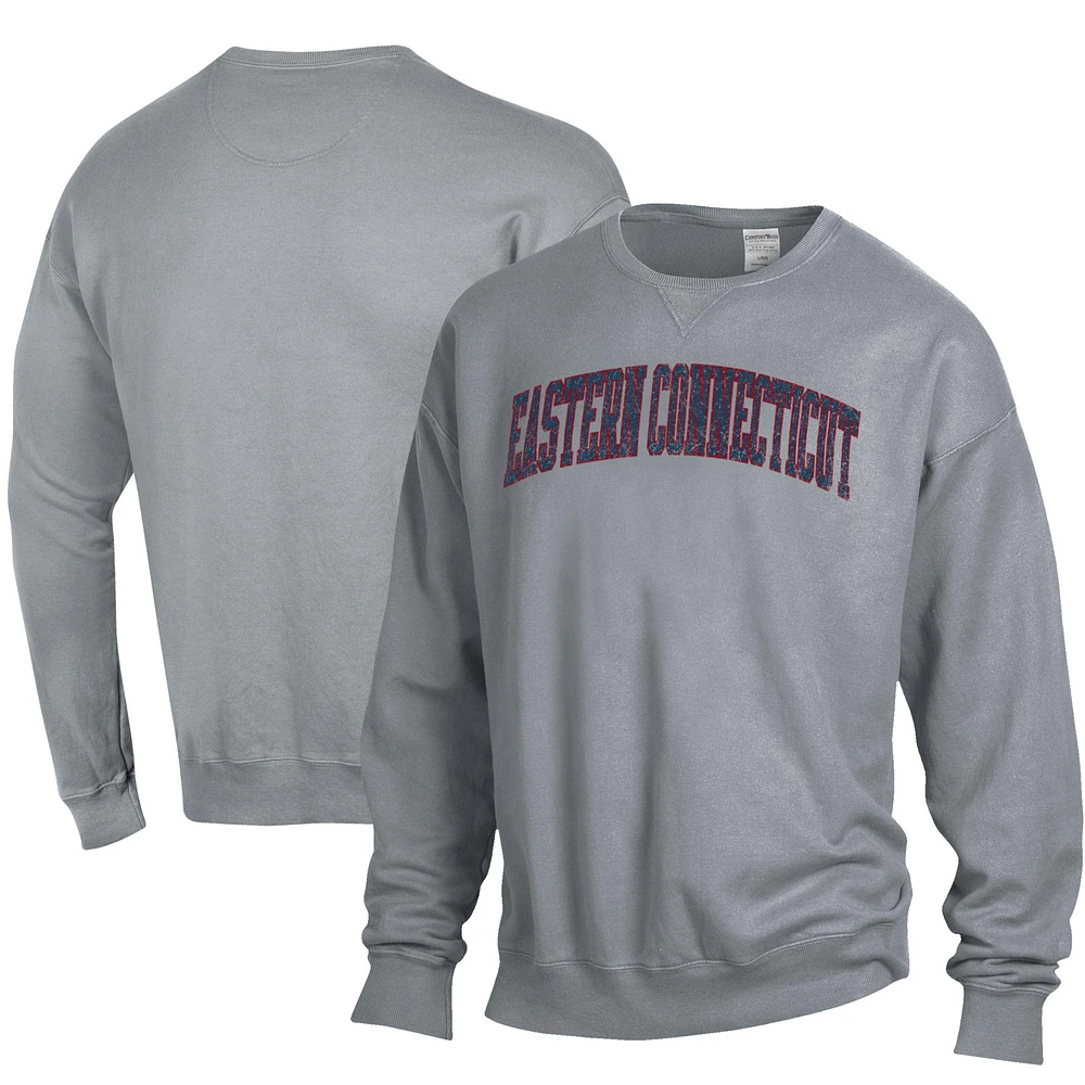 Men's ComfortWash Gray Eastern Connecticut State Warriors Garment Dyed Pullover Sweatshirt