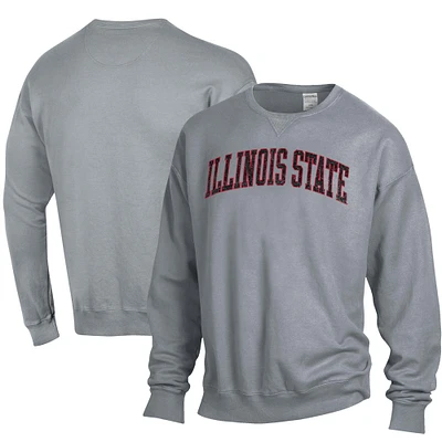 Men's ComfortWash Gray Illinois State Redbirds Garment Dyed Pullover Sweatshirt