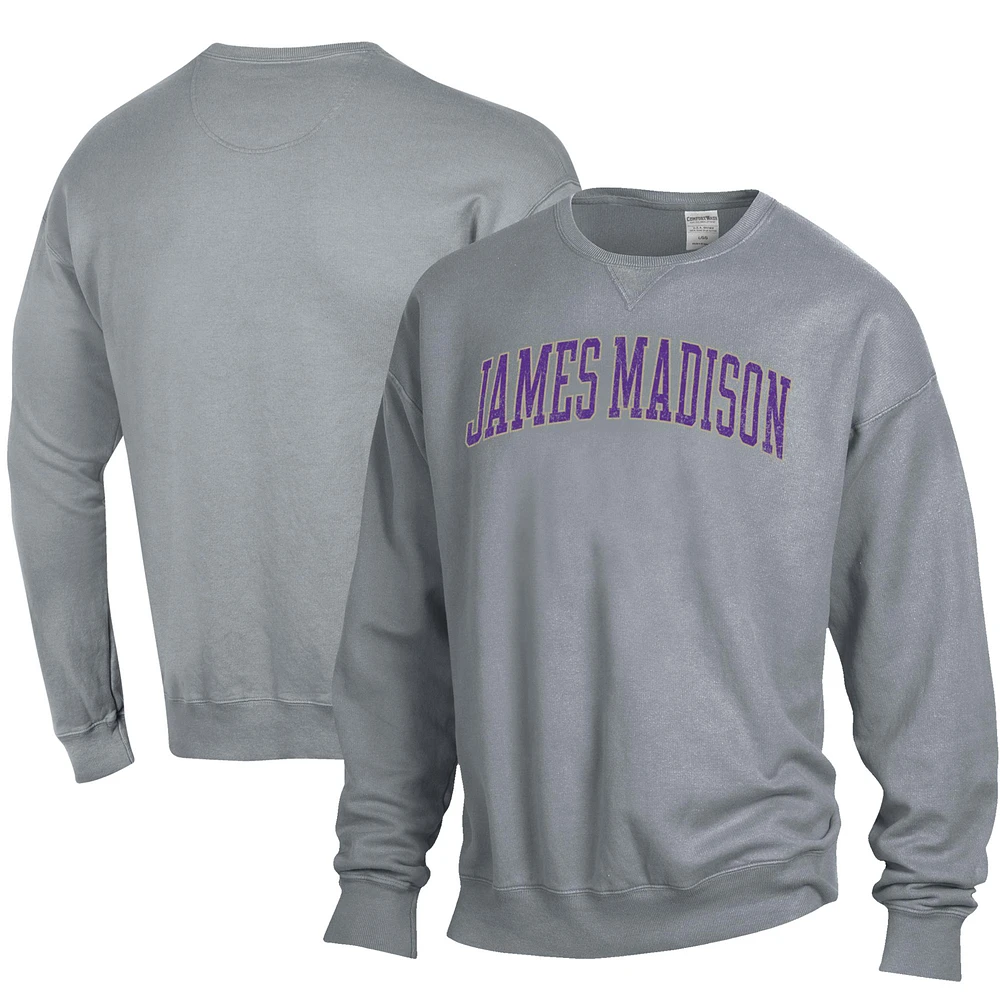 Men's ComfortWash Gray James Madison Dukes Garment Dyed Pullover Sweatshirt