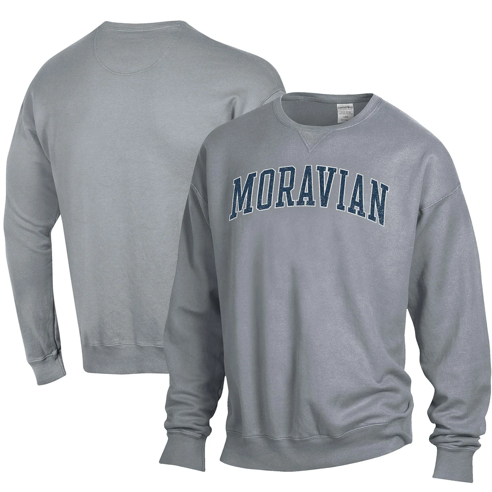 Men's ComfortWash Gray Moravian Greyhounds Garment Dyed Pullover Sweatshirt