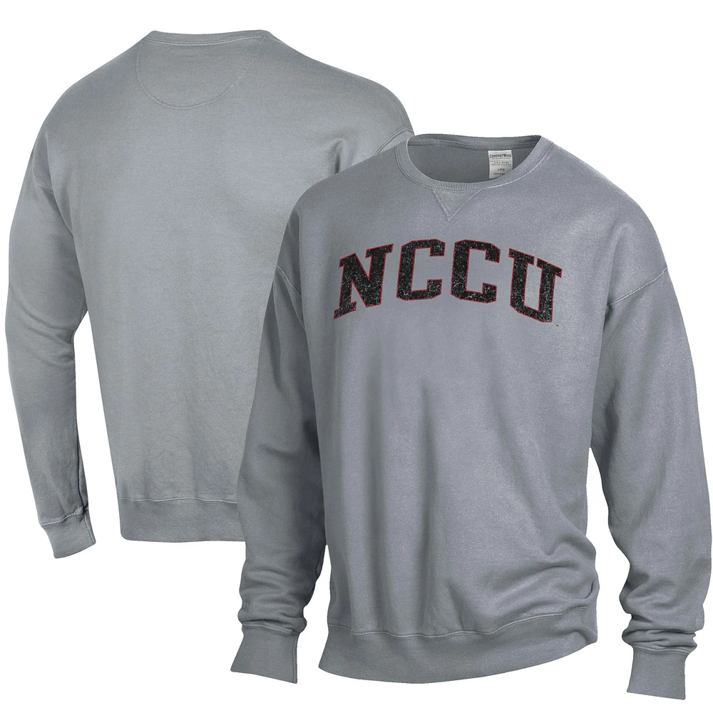 Men's ComfortWash Gray North Carolina Central Eagles Garment Dyed Pullover Sweatshirt