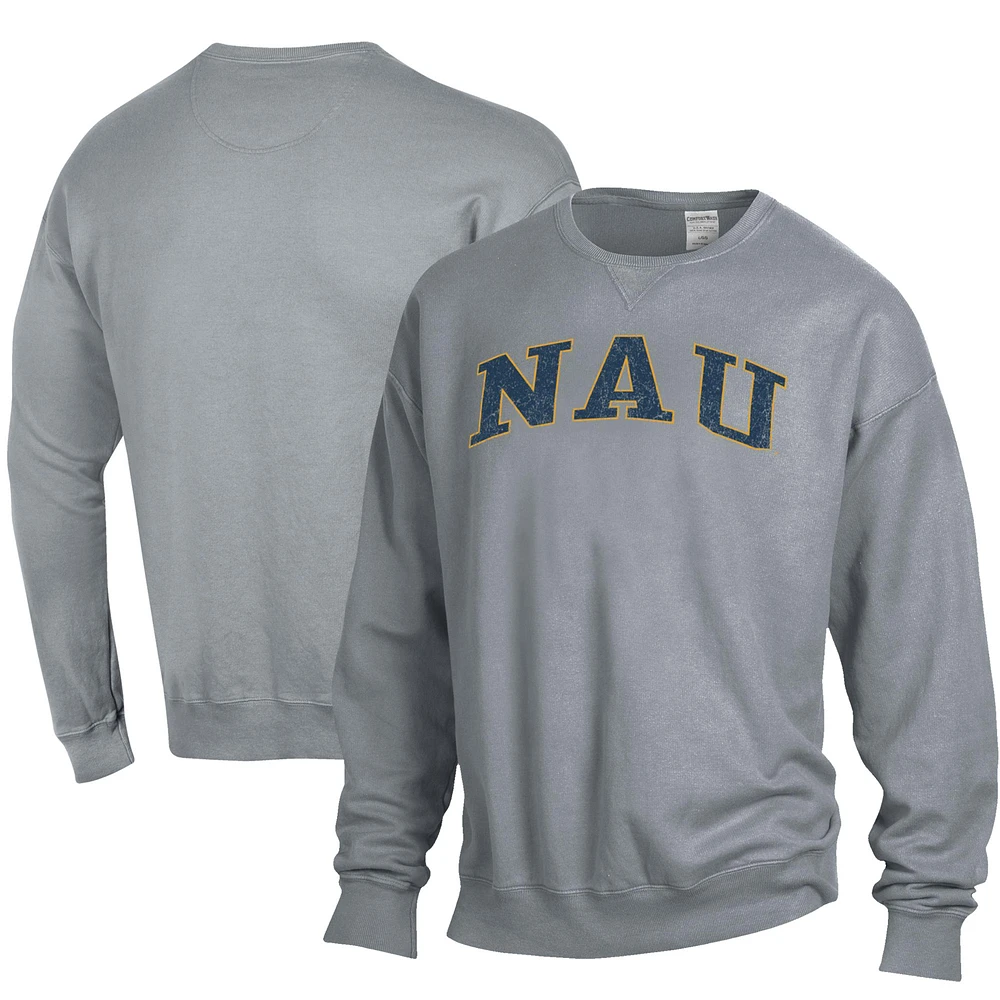 Men's ComfortWash Gray Northern Arizona Lumberjacks Garment Dyed Pullover Sweatshirt