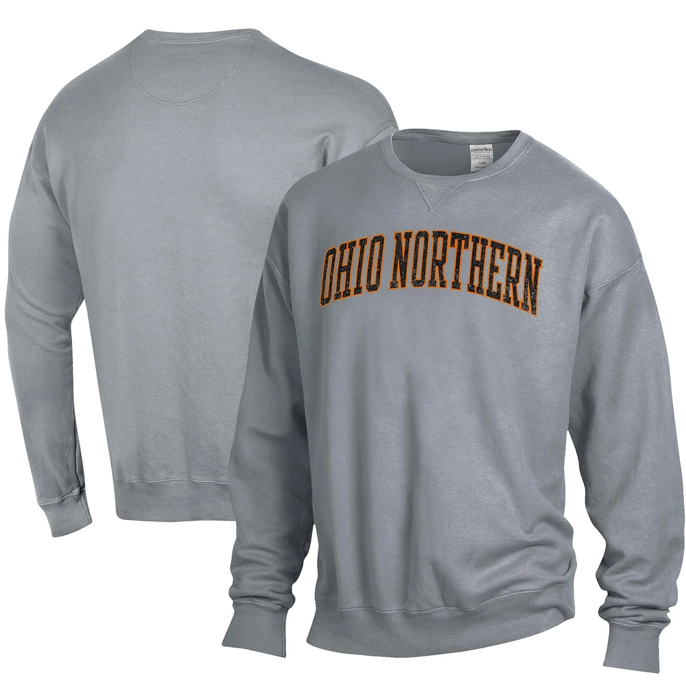 Men's ComfortWash Gray Ohio Northern Polar Bears Garment Dyed Pullover Sweatshirt