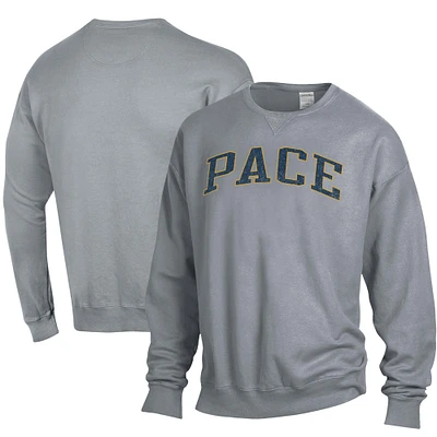 Men's ComfortWash Gray Pace University Setters Garment Dyed Pullover Sweatshirt