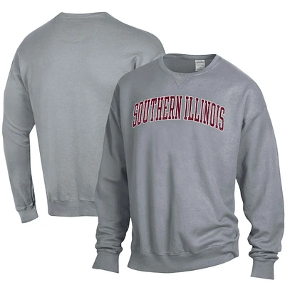 Men's ComfortWash Gray Southern Illinois Salukis Garment Dyed Pullover Sweatshirt