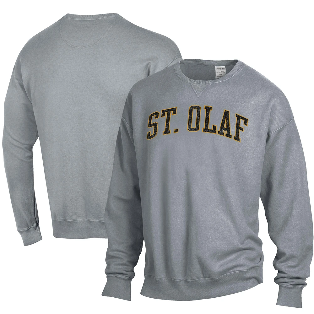 Men's ComfortWash Gray St. Olaf Oles Garment Dyed Pullover Sweatshirt
