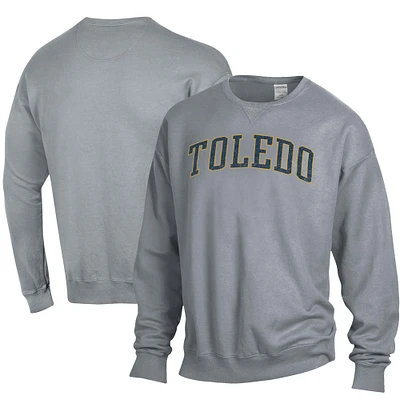 Men's ComfortWash Gray Toledo Rockets Garment Dyed Pullover Sweatshirt