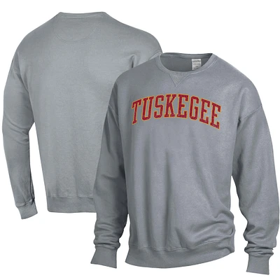 Men's ComfortWash Gray Tuskegee Golden Tigers Garment Dyed Pullover Sweatshirt