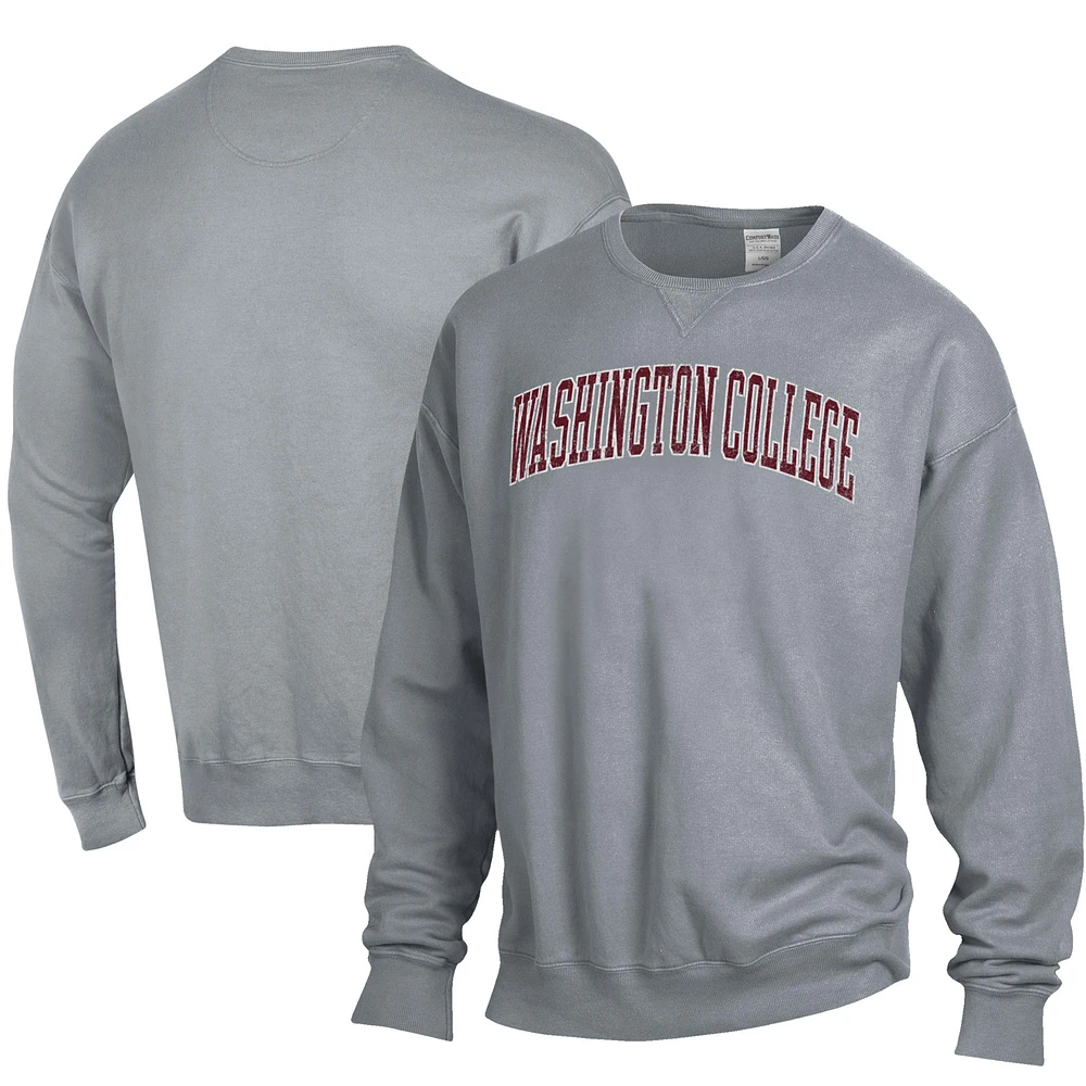 Men's ComfortWash Gray Washington College Shoremen Garment Dyed Pullover Sweatshirt
