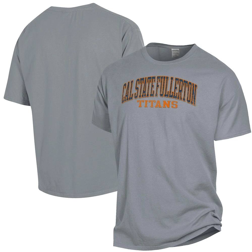 Men's ComfortWash Gray Cal State Fullerton Titans Garment Dyed T-Shirt