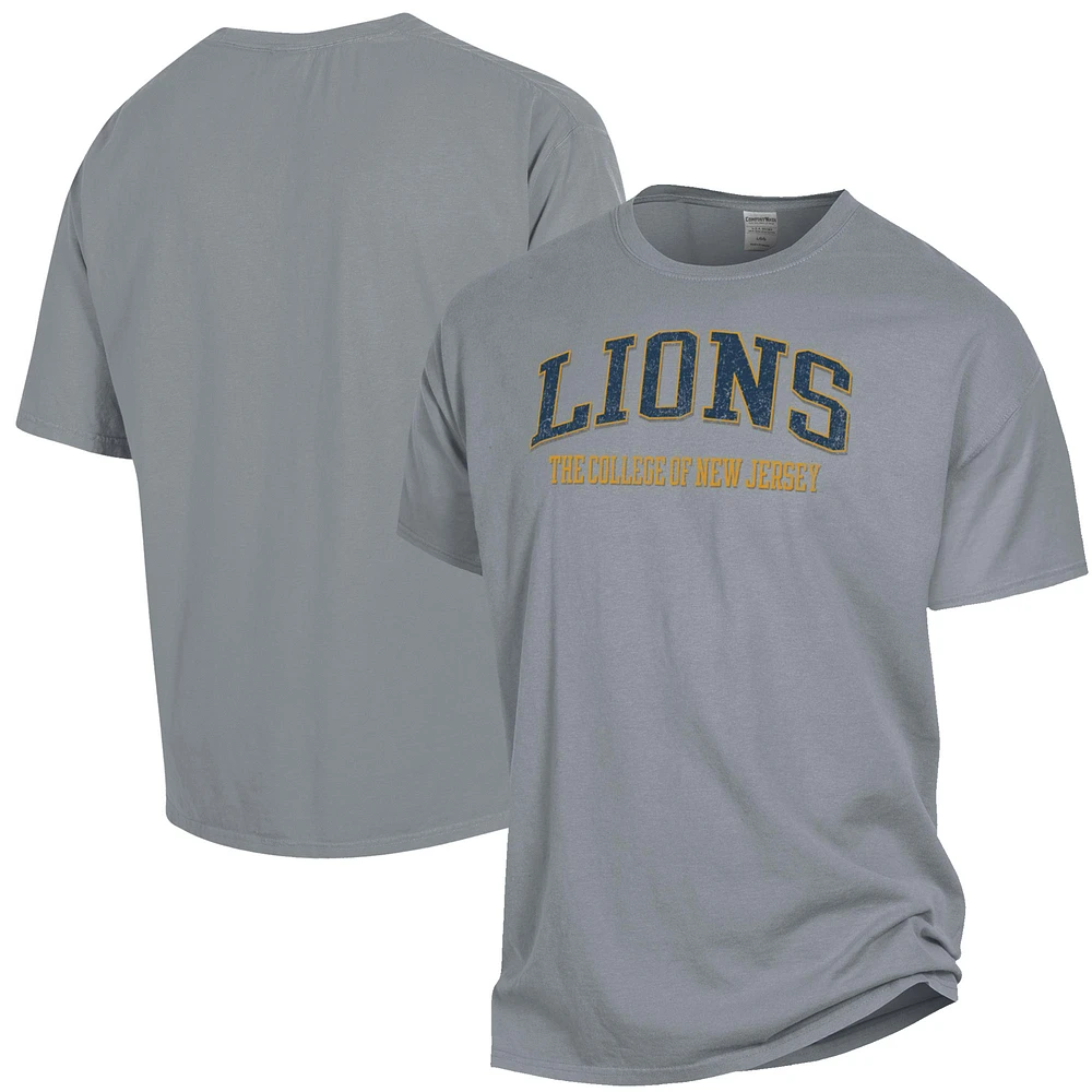 Men's ComfortWash Gray College of New Jersey Lions Garment Dyed T-Shirt