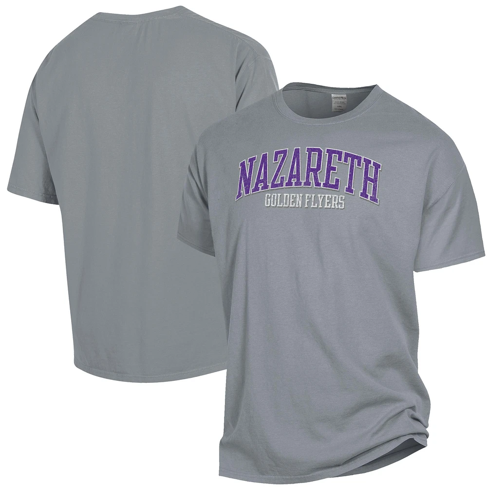 Men's ComfortWash Gray Nazareth College Golden Flyers Garment Dyed T-Shirt