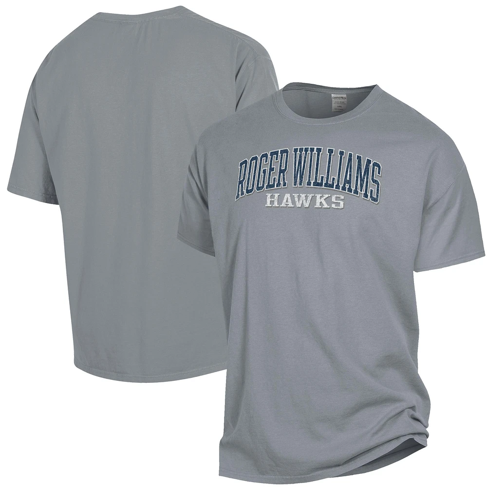 Men's ComfortWash Gray Roger Williams University Garment Dyed T-Shirt