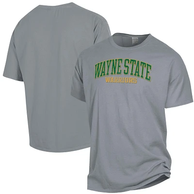Men's ComfortWash Gray Wayne State Warriors Garment Dyed T-Shirt