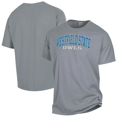 Men's ComfortWash Gray Westfield State Owls Garment Dyed T-Shirt