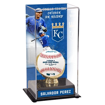 Salvador Perez Kansas City Royals Most Home Runs in a Season by a Catcher Display Case with Image