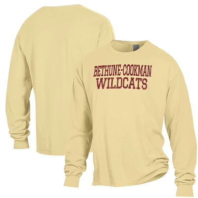 Men's ComfortWash Gold Bethune-Cookman Wildcats Stack Garment Dyed Long Sleeve T-Shirt
