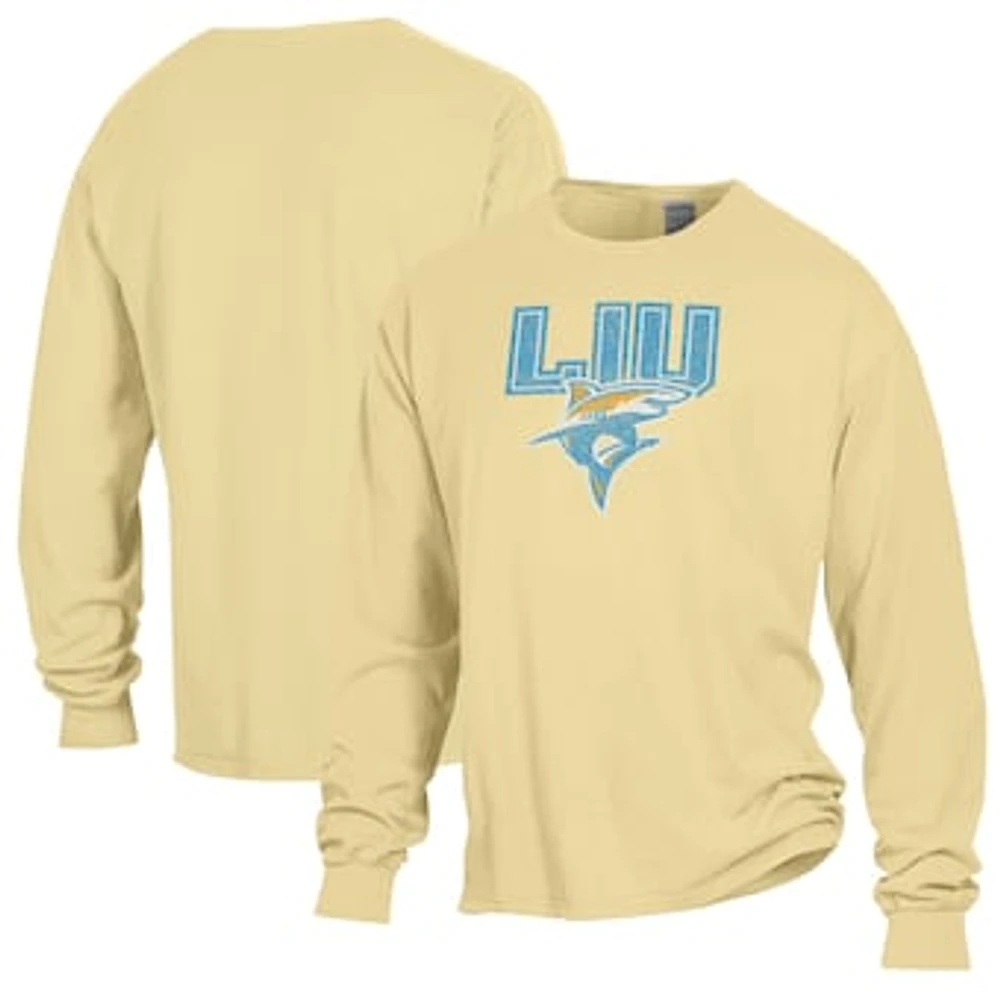 Men's ComfortWash Gold LIU Sharks Stack Garment Dyed Long Sleeve T-Shirt