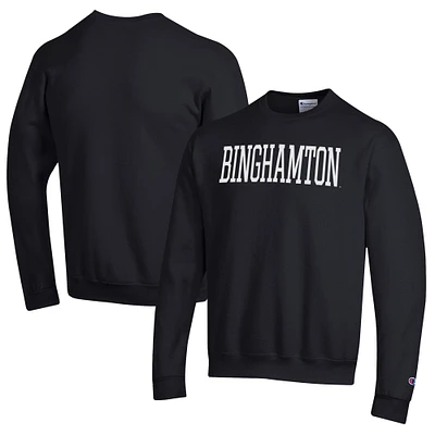 Men's Champion Black Binghamton Bearcats Eco Powerblend Crewneck Sweatshirt
