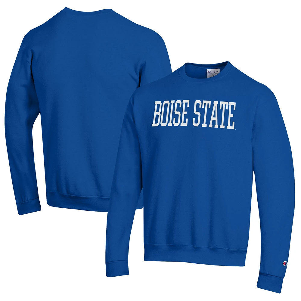 Men's Champion Royal Boise State Broncos Eco Powerblend Crewneck Sweatshirt