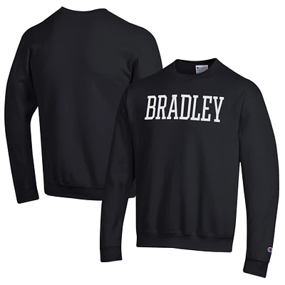 Men's Champion Black Bradley Braves Eco Powerblend Crewneck Sweatshirt