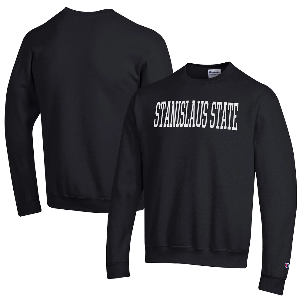 Men's Champion Black Cal State Stanislaus Warriors Eco Powerblend Crewneck Sweatshirt