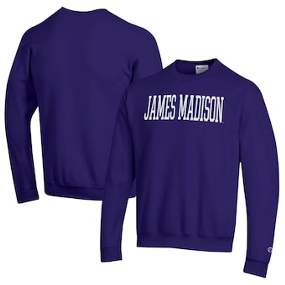 Men's Champion Purple James Madison Dukes Eco Powerblend Crewneck Sweatshirt
