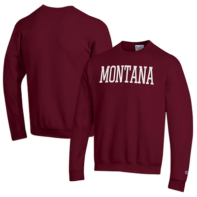 Men's Champion Maroon Montana Grizzlies Eco Powerblend Crewneck Sweatshirt