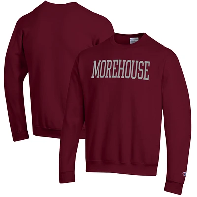 Men's Champion Maroon Morehouse Tigers Eco Powerblend Crewneck Sweatshirt