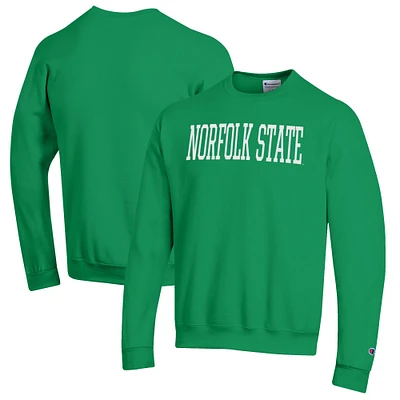 Men's Champion Green Norfolk State Spartans Eco Powerblend Crewneck Sweatshirt