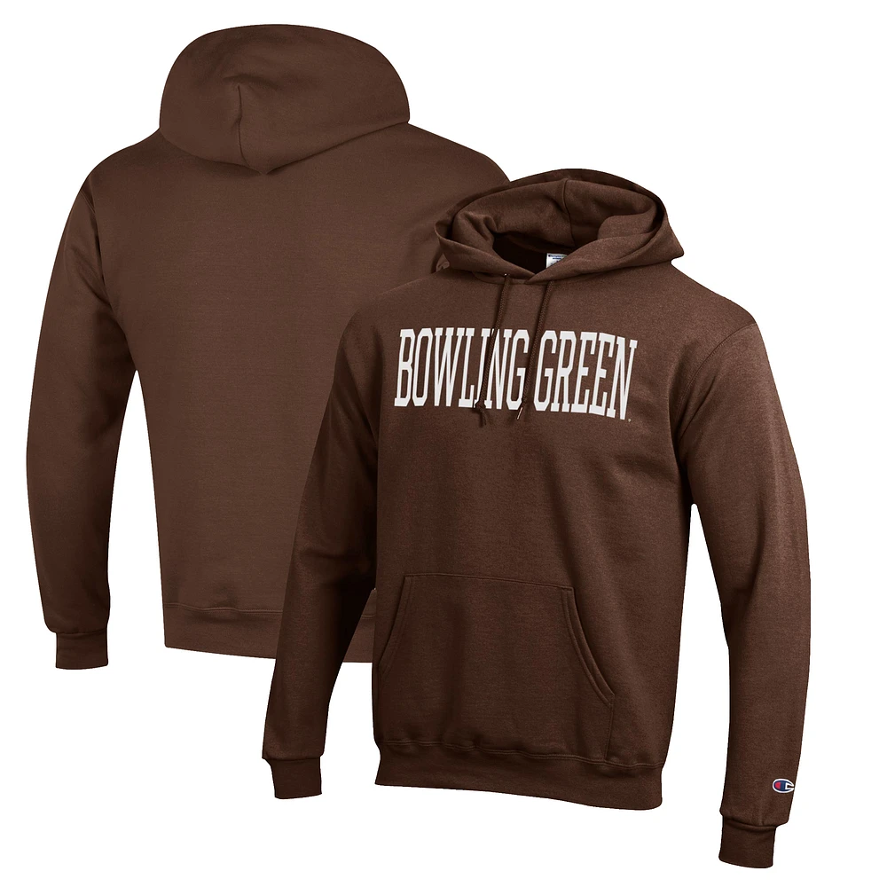 Men's Champion Brown Bowling Green St. Falcons Eco Powerblend Pullover Hoodie