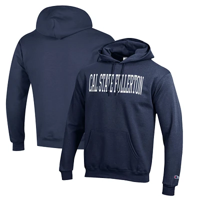 Men's Champion Navy Cal State Fullerton Titans Eco Powerblend Pullover Hoodie