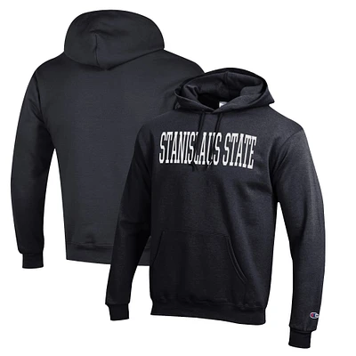 Men's Champion Black Cal State Stanislaus Warriors Eco Powerblend Pullover Hoodie