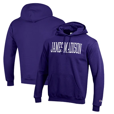 Men's Champion Purple James Madison Dukes Eco Powerblend Pullover Hoodie