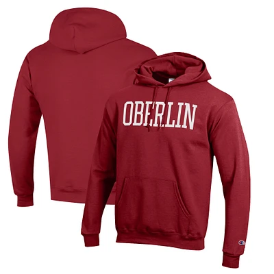 Men's Champion Cardinal Oberlin Yeomen Eco Powerblend Pullover Hoodie