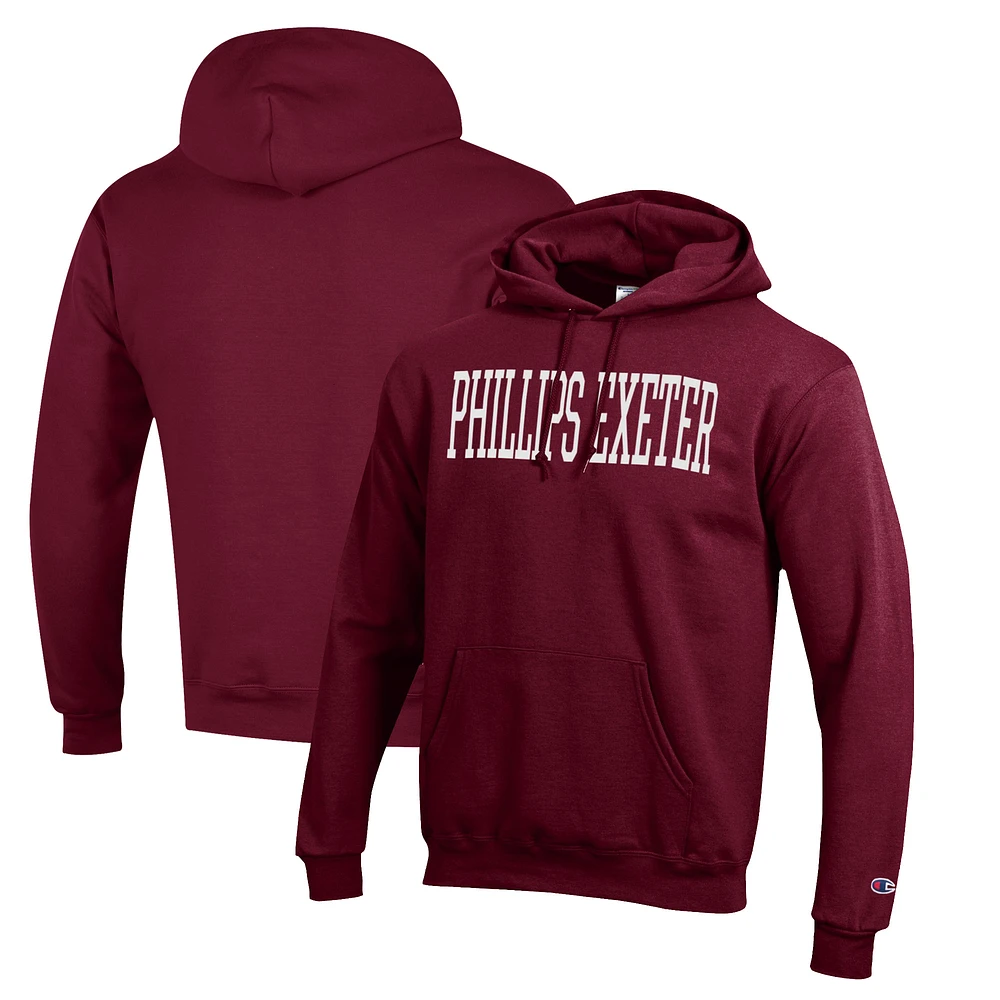 Men's Champion Maroon Phillips Exeter Academy Big Red Eco Powerblend Pullover Hoodie