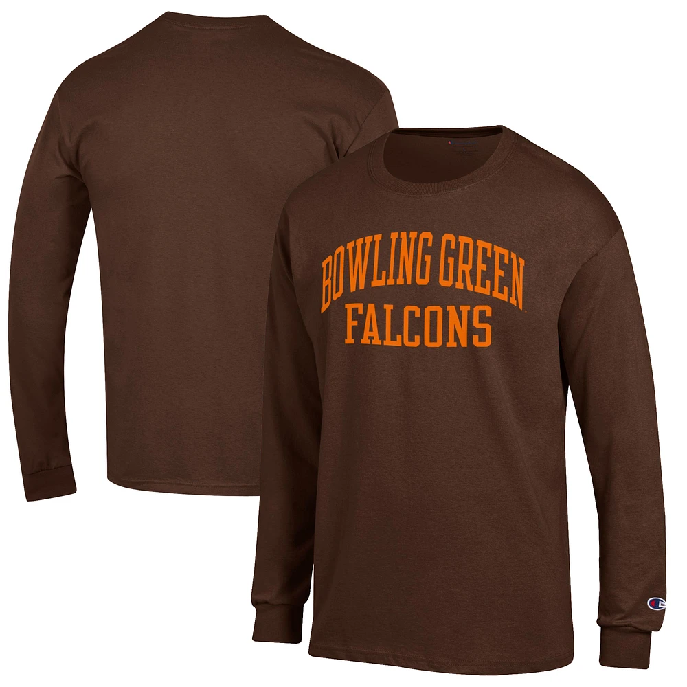Men's Champion Brown Bowling Green St. Falcons Jersey Long Sleeve T-Shirt