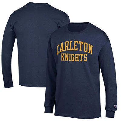Men's Champion Navy Carleton Knights Jersey Long Sleeve T-Shirt