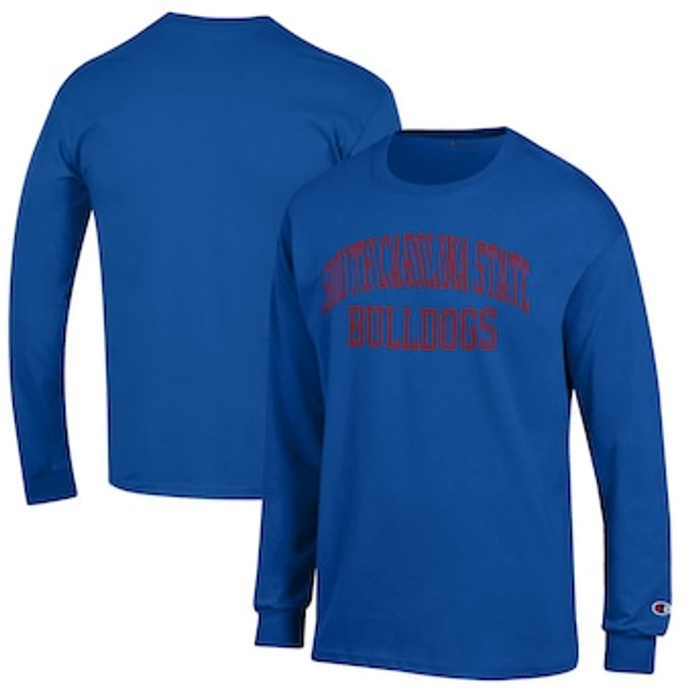 Men's Champion Blue South Carolina State Bulldogs Jersey Long Sleeve T-Shirt