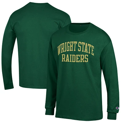 Men's Champion Green Wright State Raiders Jersey Long Sleeve T-Shirt