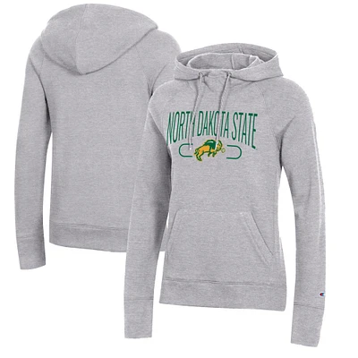 Women's Champion Gray NDSU Bison Core 2.0 Fleece Pullover Hoodie