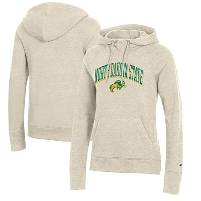 Women's Champion Oatmeal NDSU Bison Core 2.0 Fleece Pullover Hoodie