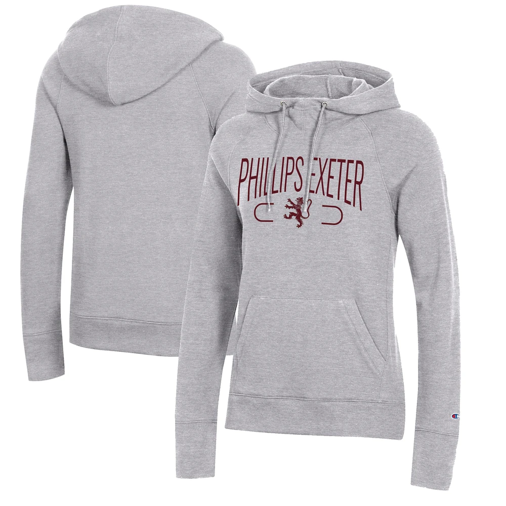 Women's Champion Gray Phillips Exeter Academy Big Red Core 2.0 Fleece Pullover Hoodie