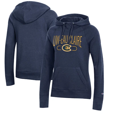 Women's Champion Navy Wisconsin Eau Claire Blugolds Core 2.0 Fleece Pullover Hoodie