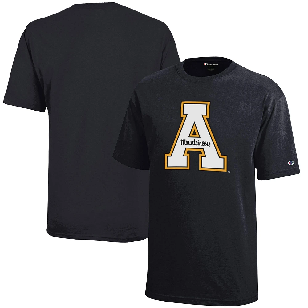 Youth Champion Black Appalachian State Mountaineers Jersey T-Shirt