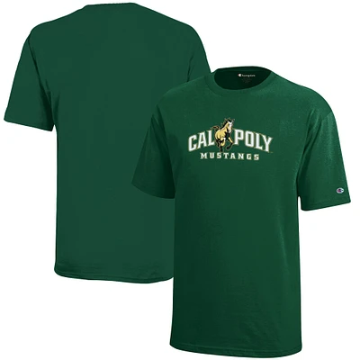 Youth Champion Forest Green Cal Poly Mustangs Jersey T-Shirt